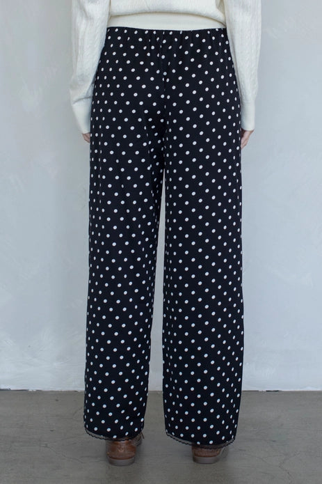 POLKA DOT SATIN PANTS