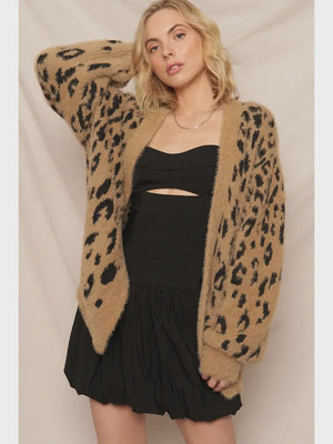 LEOPARD SWEATER CARDIGAN