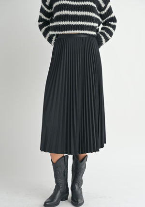 FULL OF CHARM PLEATED MIDI SKIRT