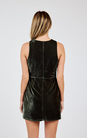 MIDNIGHT OIL VELVET HEART MINI DRESS