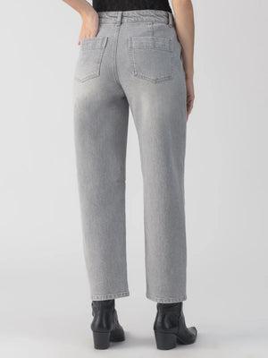 TWISTED SEAM DENIM BARREL JEAN