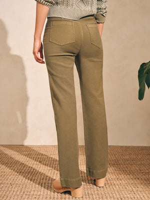 FAHERTY STRETCH TERRY SLIM WIDE LEG PANT