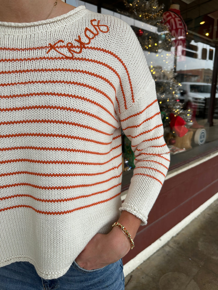 UT TEXAS CHUNKY STRIPE SWEATER