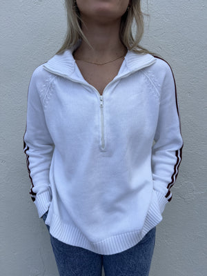 AGGIES HALF ZIP SWEATER