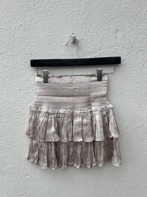 SMOCKED LAYERED SKIRT