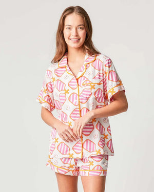 TOILE PAJAMA SHORT SET