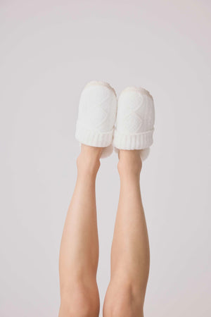 COZY CABLE SLIPPERS