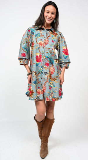 RUFFLED EDGES DRESS
