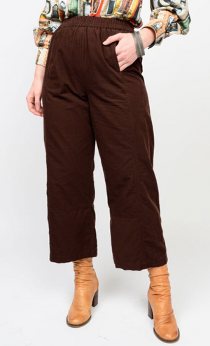 PULL ON BARREL PANTS CHOCOLATE