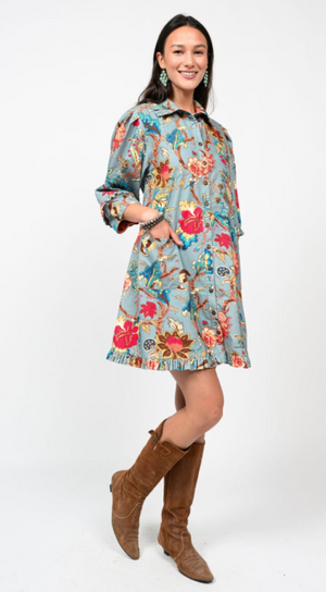 RUFFLED EDGES DRESS