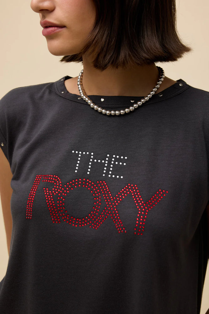 ROXY RHINESTONE SWING MUSCLE TANK