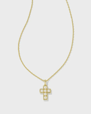 PEARL CROSS PENDANT NECKLACE