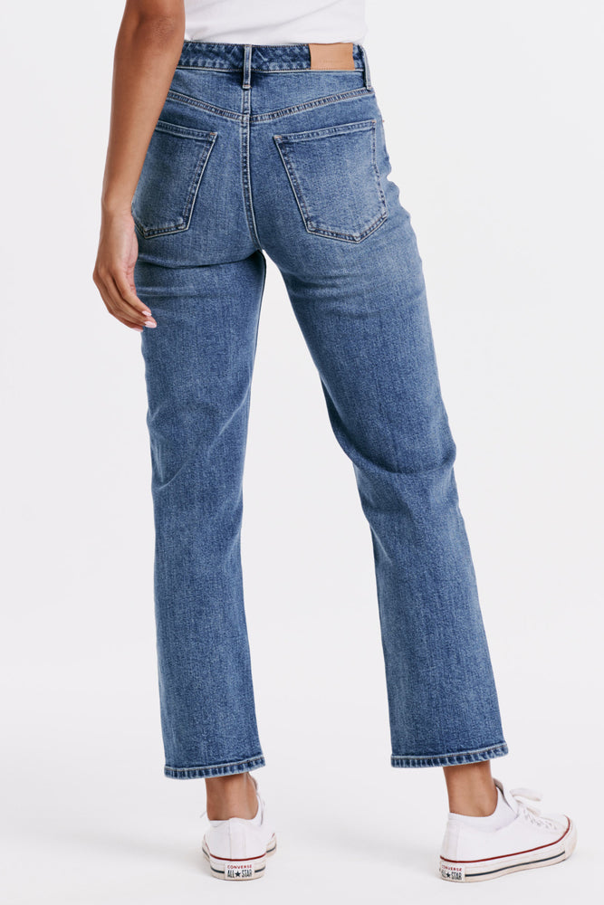 DEAR JOHN 90S SUPER HIGH RISE ANKLE STRAIGHT JEANS