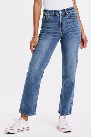 DEAR JOHN 90S SUPER HIGH RISE ANKLE STRAIGHT JEANS