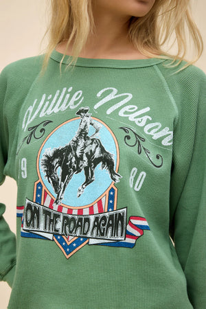 WILLIE NELSON 1980 COWBOY RAGLAN THERMAL